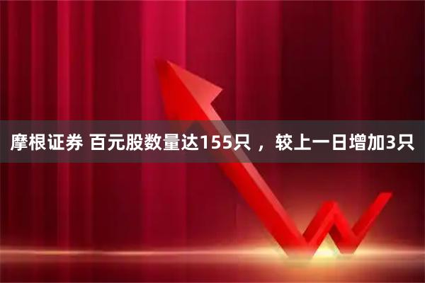 摩根证券 百元股数量达155只 ，较上一日增加3只