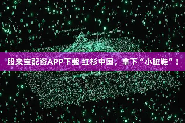 股来宝配资APP下载 红杉中国，拿下“小脏鞋”！