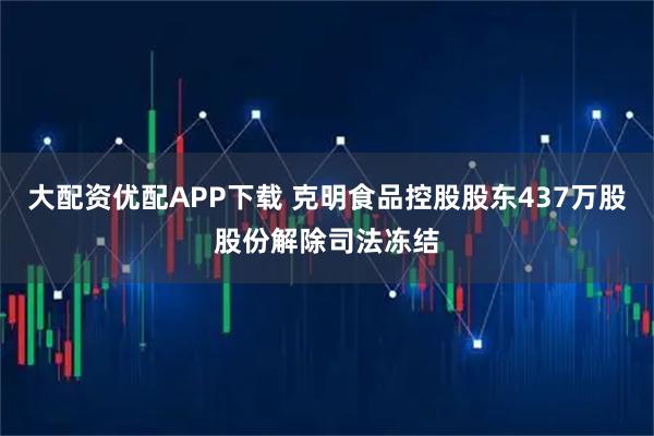 大配资优配APP下载 克明食品控股股东437万股股份解除司法冻结